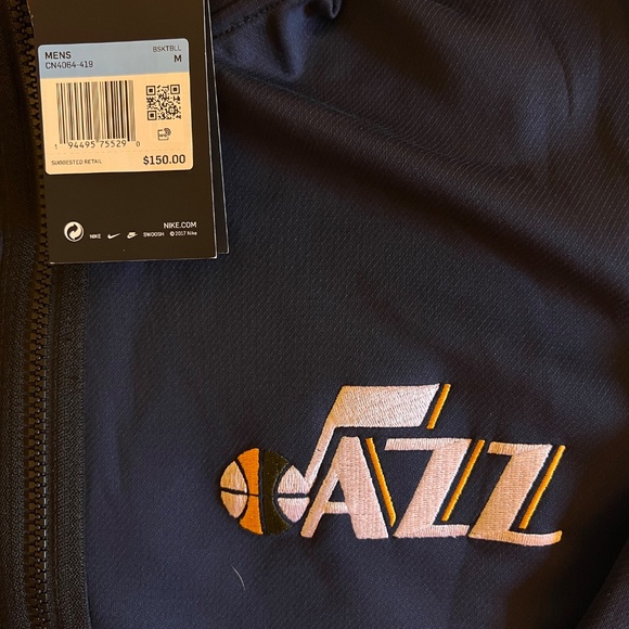Nike NBA UTAH JAZZ zip up basketball jacket Men’s size MEDIUM - Picture 3 of 11